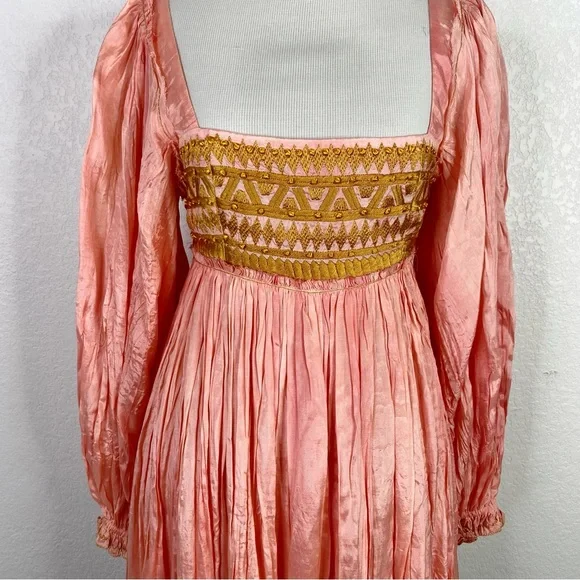 Free People Sahara Salmon Pink Mini Dress - Picture 4 of 10